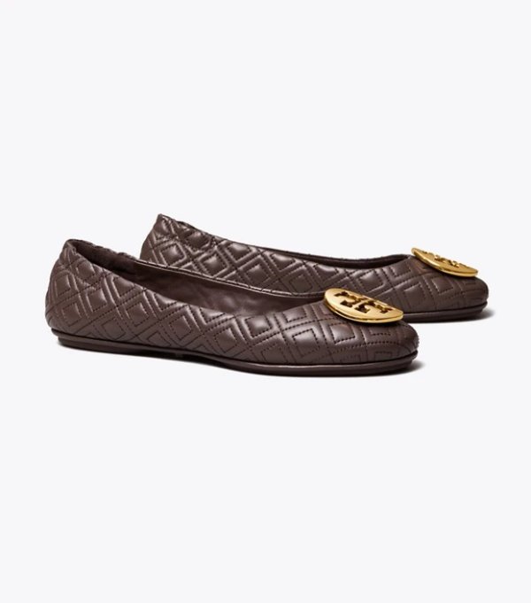 MINNIE TRAVEL BALLET FLAT, QUILTED LEATHER