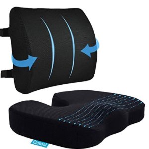 Qutool Coccyx Seat Cushion & Lumbar Support Pillow