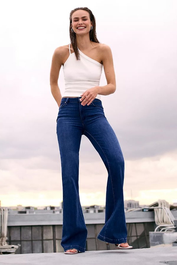 Genevieve High-Rise Flare Jeans
