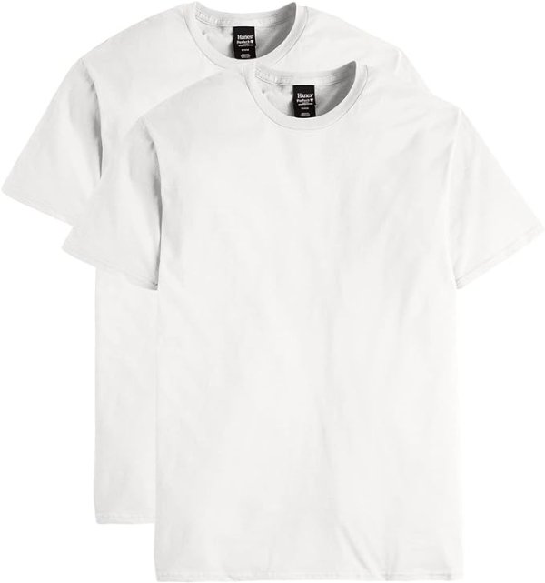 Men's Nano Premium Cotton T-Shirt (Pack of 2), White, Small