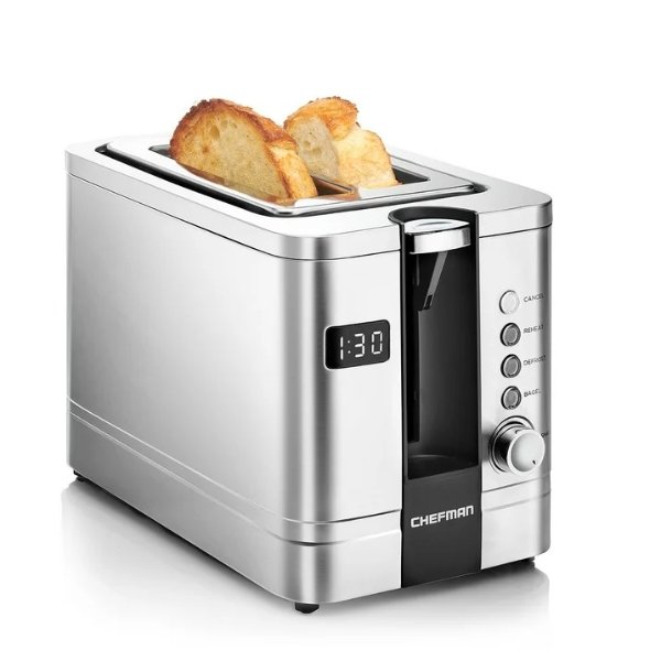 2-Slice Digital Pop-Up Toaster, Stainless Steel