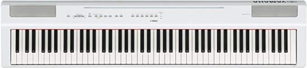 P125 88-Key Weighted Action Digital Piano with Power Supply and Sustain Pedal, White