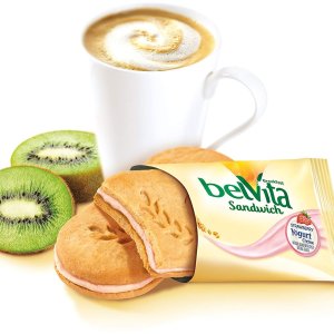 belVita Strawberry Yogurt Creme Sandwich Breakfast Biscuits (Pack of 6)