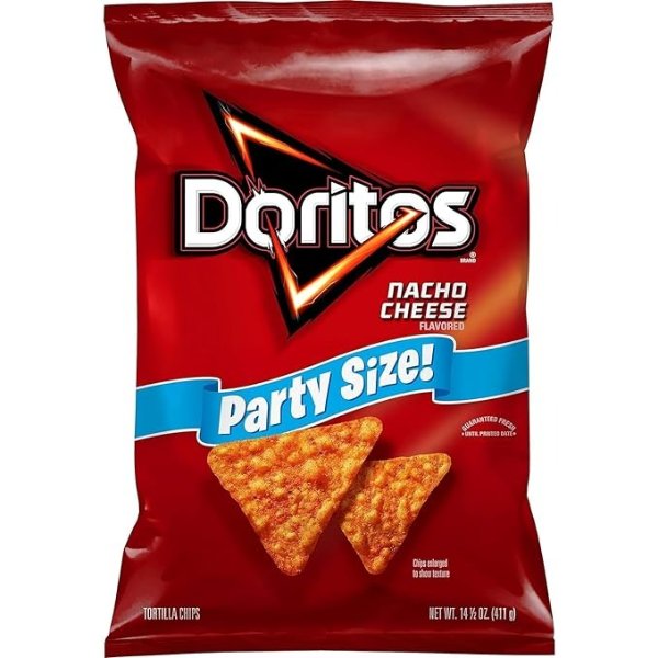 Tortilla Chips, Nacho Cheese Chips, Party Size, 14.5oz Bag