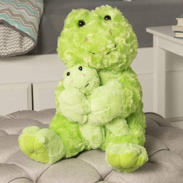 "Fern" the 12.5in Plush Swirl Pet Frog with Baby by The Beverly Hills Teddy Bear Company"