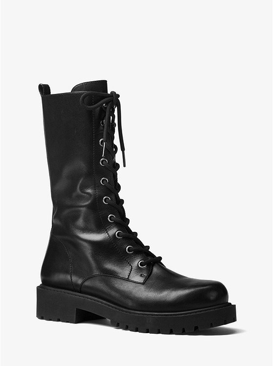 Brenna Calf Leather Combat Boot