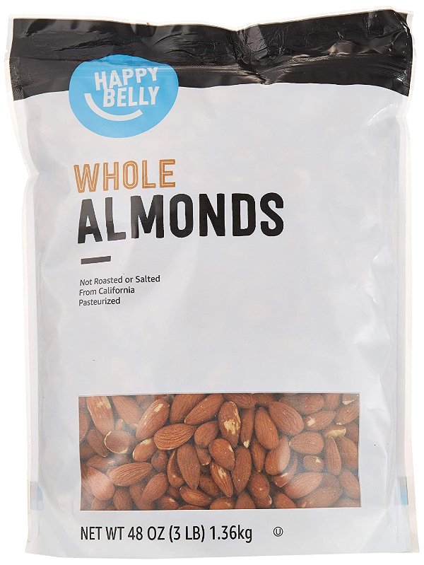 Amazon Brand -Whole Raw Almonds, 48 Ounce
