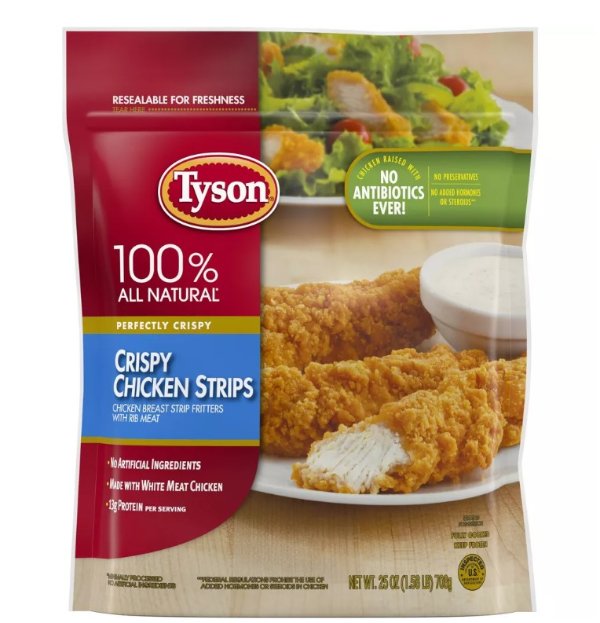 Tyson All Natural Crispy Chicken Strips - Frozen - 25oz
