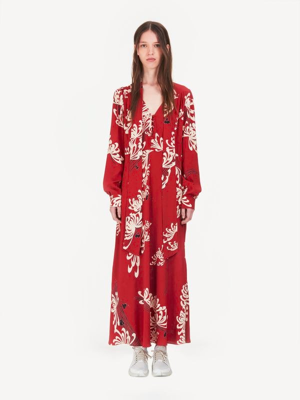 "Japanese Floral" Long Dress McQ | Dress |