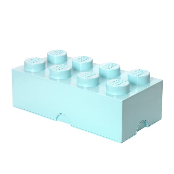 Storage 8 Brick Toy Box, Aqua