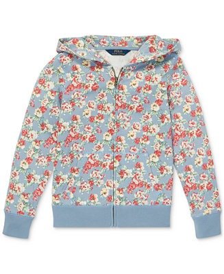 Big Girls Floral-Print Cotton French Terry Hoodie