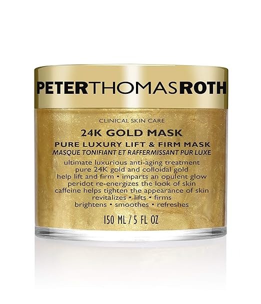 | 24K Gold Mask | Pure Luxury Lift & Firm, Anti-Aging Gold Face Mask, Helps Lift, Firm and Brighten the Look of Skin, 5 Fl Oz