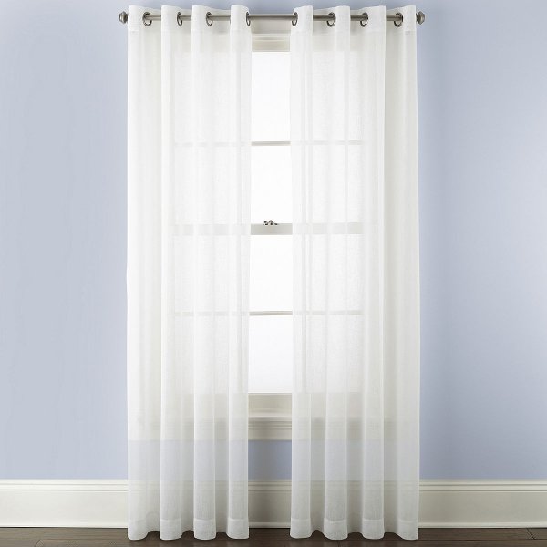 Brooke Sheer Grommet-Top Single Curtain Panel