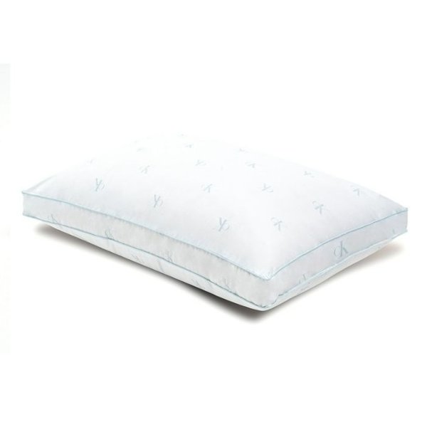 Monogram Logo Extra Firm Support Cotton Pillow, Standard/Queen