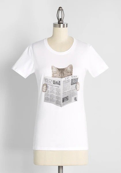 A Well-Informed Cat Graphic Tee