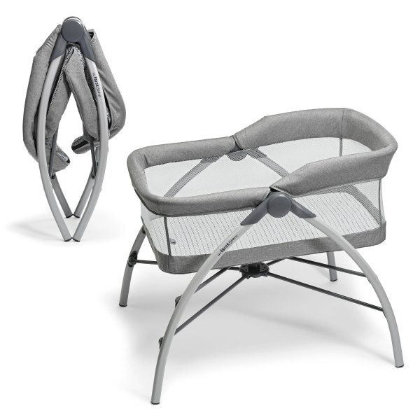 First 3D Fold First Dreams Portable Bassinet for Infant and Baby up to 25 Pounds