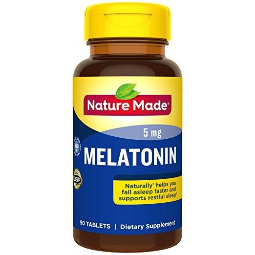 Melatonin 5mg Tablets, 90 Count for Supporting Restful Sleep† (Packaging May Vary)