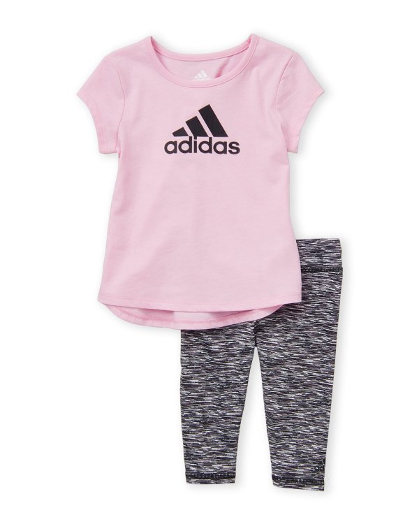 (Toddler Girls) Two-Piece Athletic Tee & Pants Set