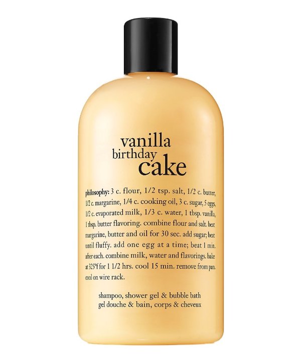 | Vanilla Birthday Cake 16-Oz. Shampoo, Shower Gel & Bubble Bath