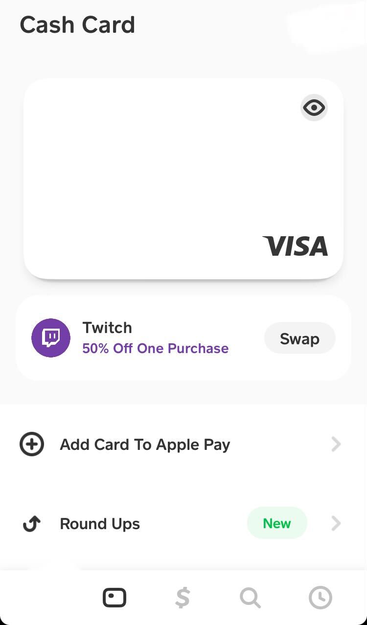  Square CashApp部分用户Twitch消费50% off。上限折抵$100