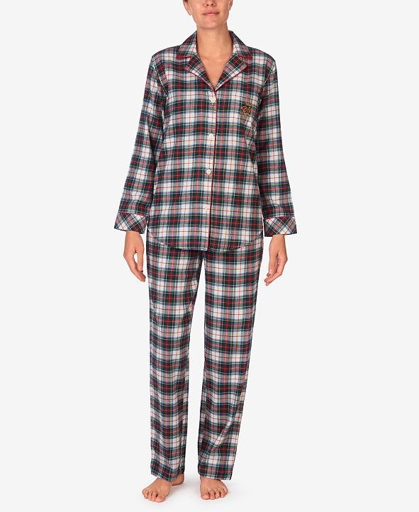 Brushed Twill Plaid Pajamas Set