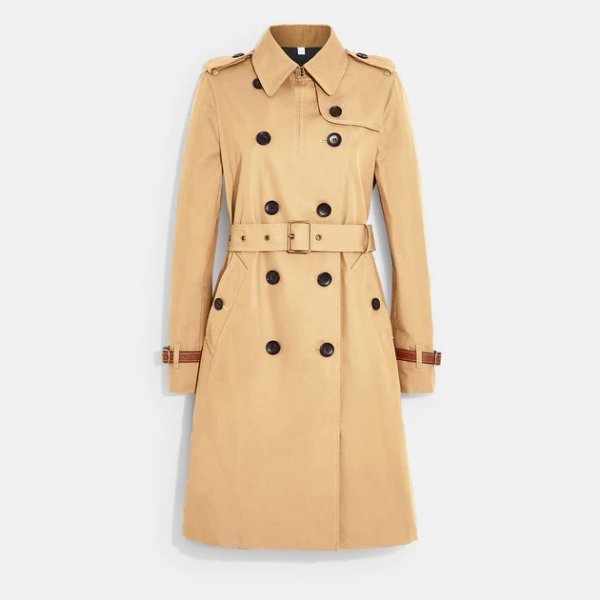 icon trench coat in organic cotton and recycled polyester