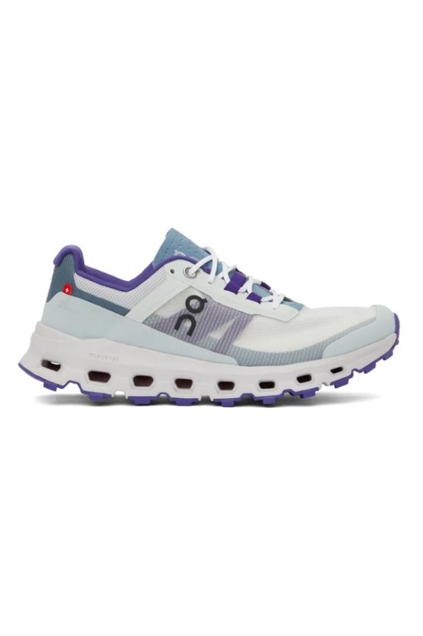 White & Purple Cloudvista Sneakers