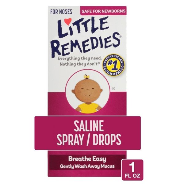 Saline Spray and Drops, Safe for Newborns - 1 fl oz