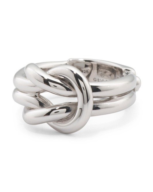 Made In Italy Sterling Silver Grande Knot Ring