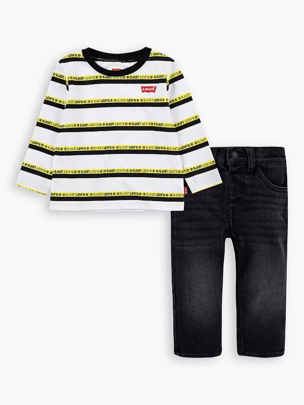 Baby 12m-24m Striped Top With Jeans Set