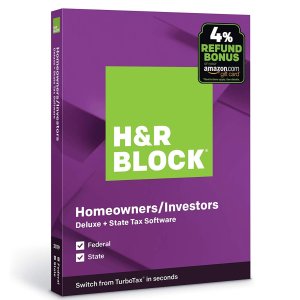 H&R Block Tax Software Deluxe + State 2019 with 4% Refund Bonus Offer