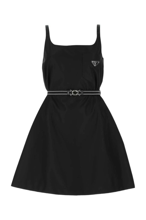 Re-Nylon Gabardine Sleeveless Dress