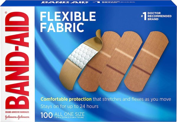 Brand Sterile Flexible Fabric Adhesive Bandages 100 ct