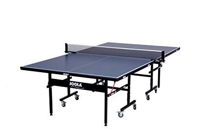 Inside 15mm Table Tennis Table with Net Set - Features Quick 10-Min Assembly, Playback Mode, Foldable Halves