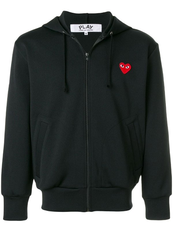 heart logo zipped hoodie