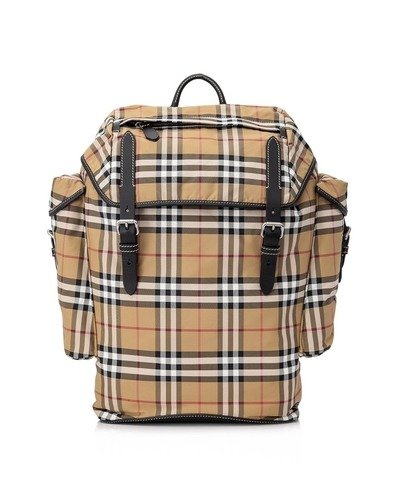 Nylon Vintage Check Medium Backpack