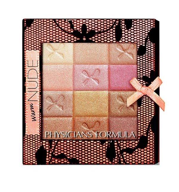 Shimmer Strips All-in-1 Custom Nude Palette for Face & Eyes, Warm Nude, 0.26 Ounce