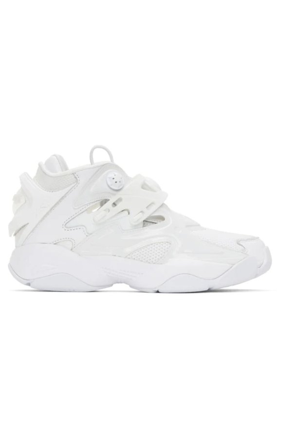 White Reebok Edition Pump Court Sneakers