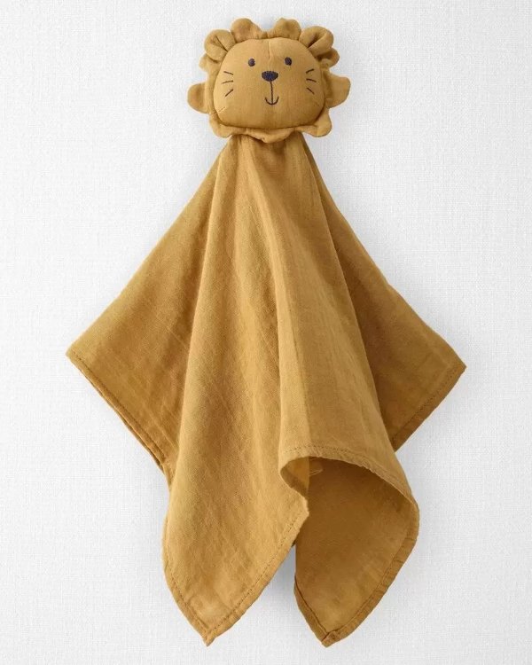 婴儿有机棉纱布巾小狮子