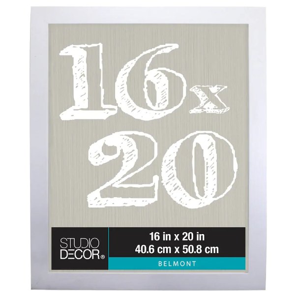 16"x20"White Belmont Frame By Studio Decor®