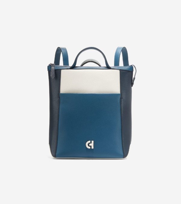 Grand Ambition Small Convertible Luxe Backpack in Blue | Cole Haan