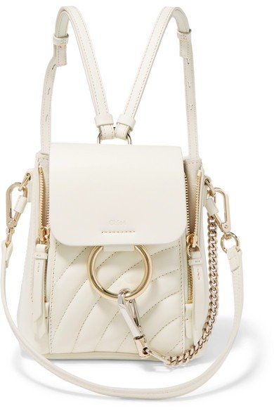 Faye mini quilted leather backpack