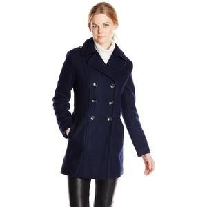 Kenneth Cole New York Women's Double-Breasted Wool-Blend Military Coat