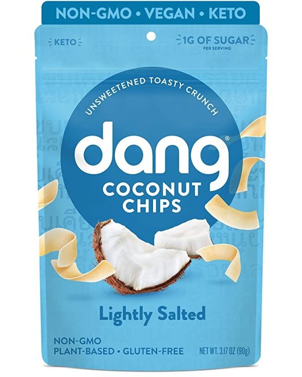 Keto Toasted Coconut Chips | Lightly Salted Unsweetened | 1 Pack | Keto Certified, Vegan, Gluten Free, Paleo Friendly, Non GMO, Healthy Snacks Made with Whole Foods | 3.17 Oz Resealable Bags
