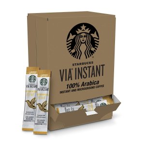 Starbucks VIA Instant Coffee—Starbucks Blonde Roast Coffee—Veranda Blend—100% Arabica—1 box (50 packets)