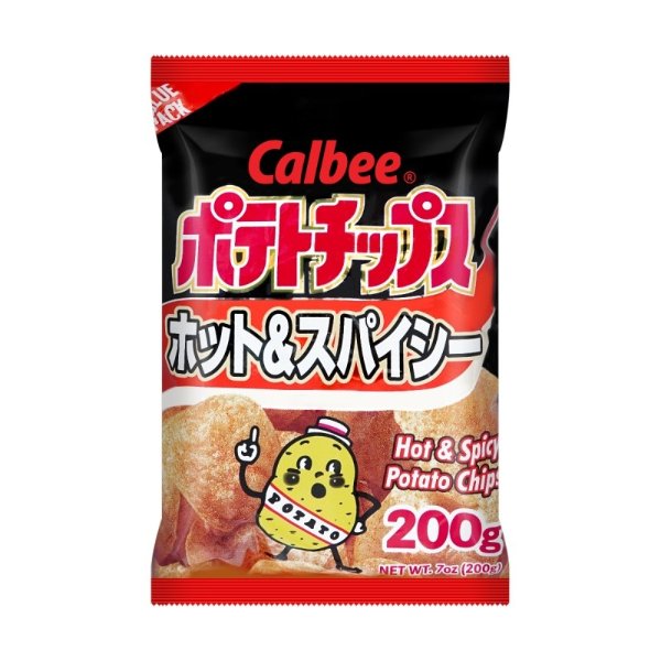 CALBEE Potato Chips Hot and Spicy Mega Size 200g