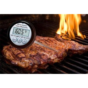 Best Digital Meat Thermometer -Easy Read- 8 Inch Long Grill & Kitchen Steel Probe-Enjoy Perfect Steaks