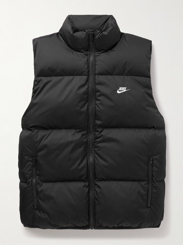 Sportswear Club Logo-Embroidered Quilted Padded Ripstop Gilet