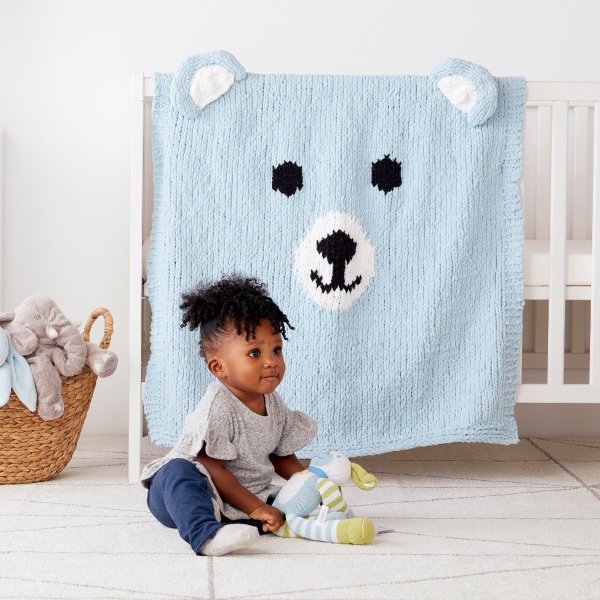Bear-Y Cozy Blanket, Knitting Kit