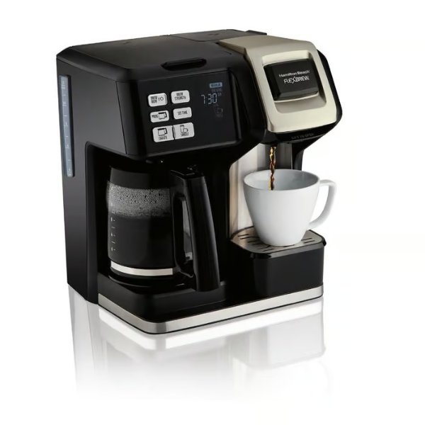 FlexBrew 2-Way Single Serve Coffee Maker with Brew Basket